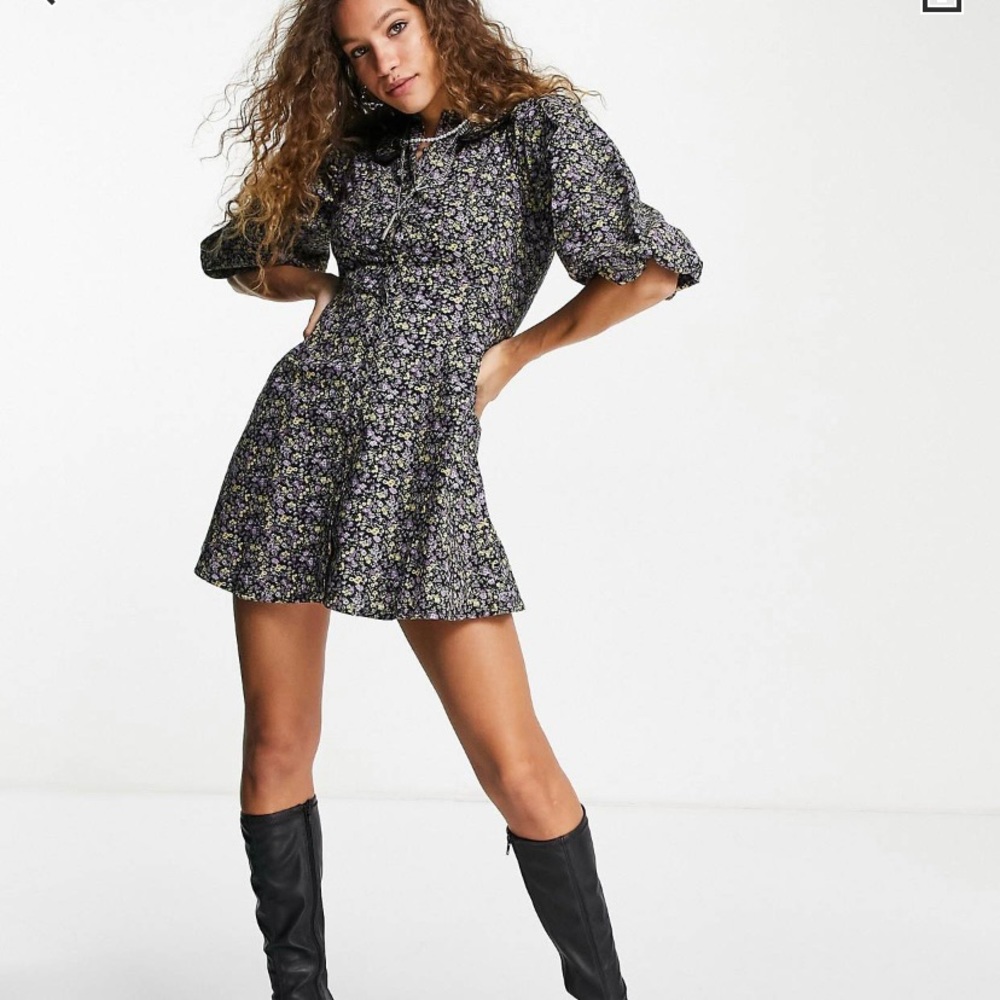ASOS Violet romance cotton mini dress size 12 new